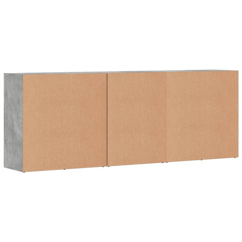 Sideboards 3 Stk. Betongrau Holzwerkstoff