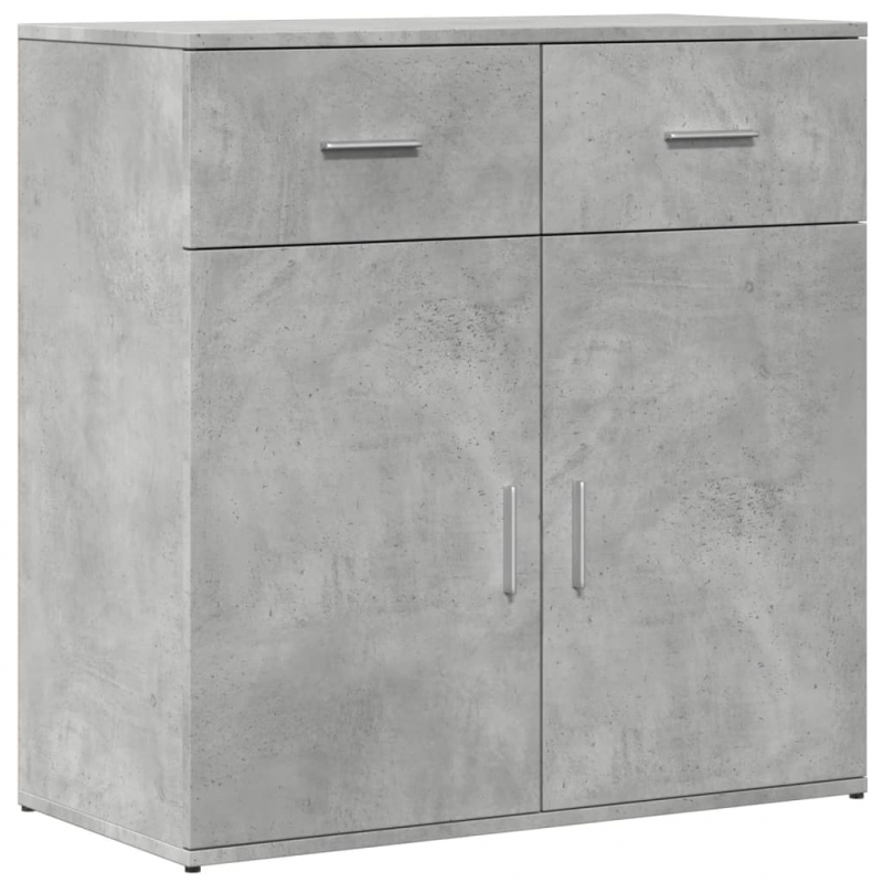 Sideboards 2 Stk. Betongrau 79x38x80 cm Holzwerkstoff