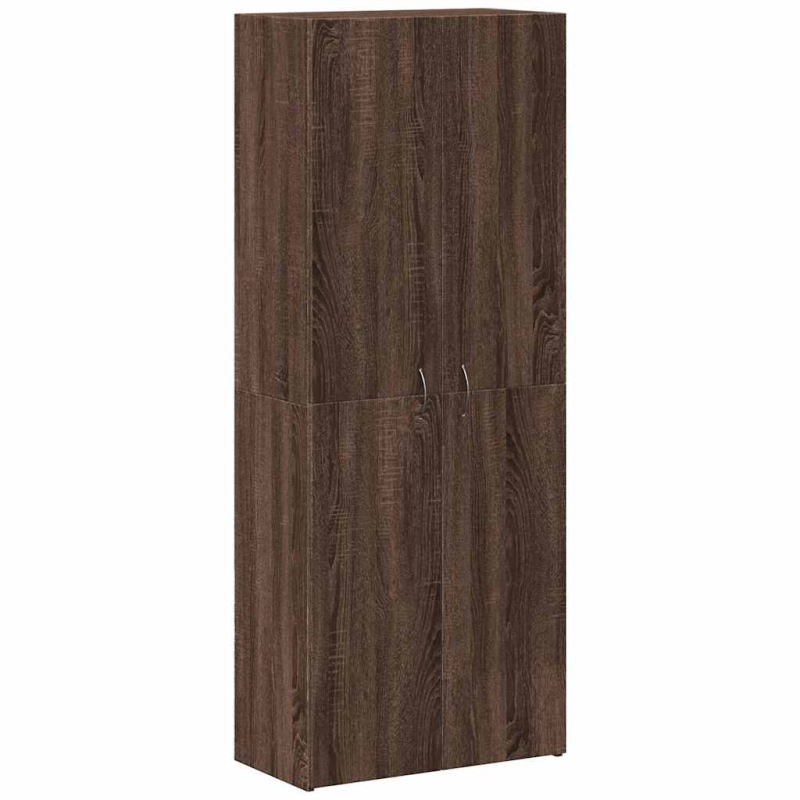 Aktenschrank Braun Eichen-Optik 60x32x153 cm Holzwerkstoff