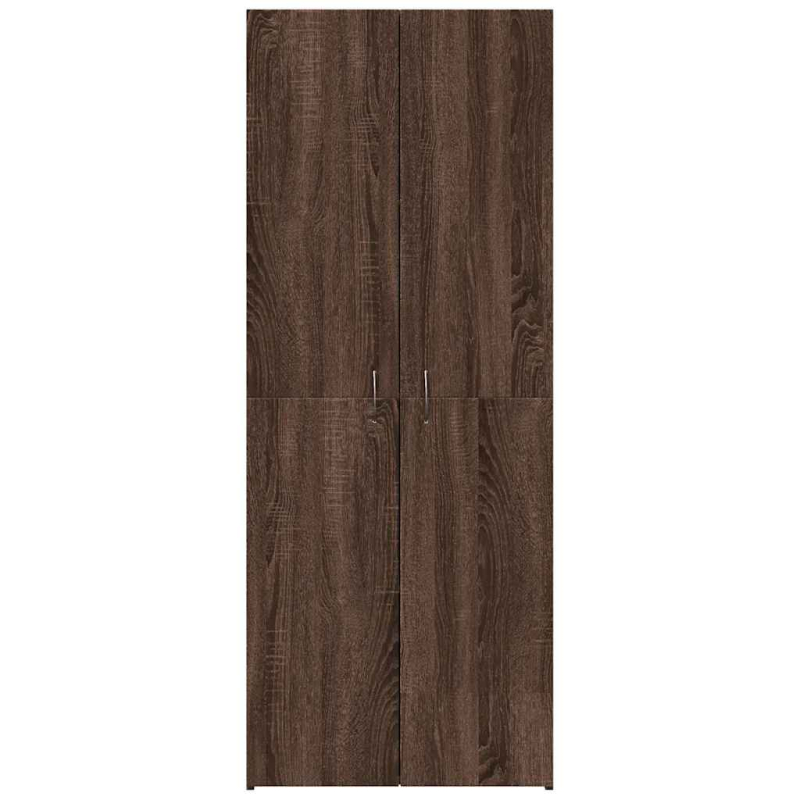 Aktenschrank Braun Eichen-Optik 60x32x153 cm Holzwerkstoff