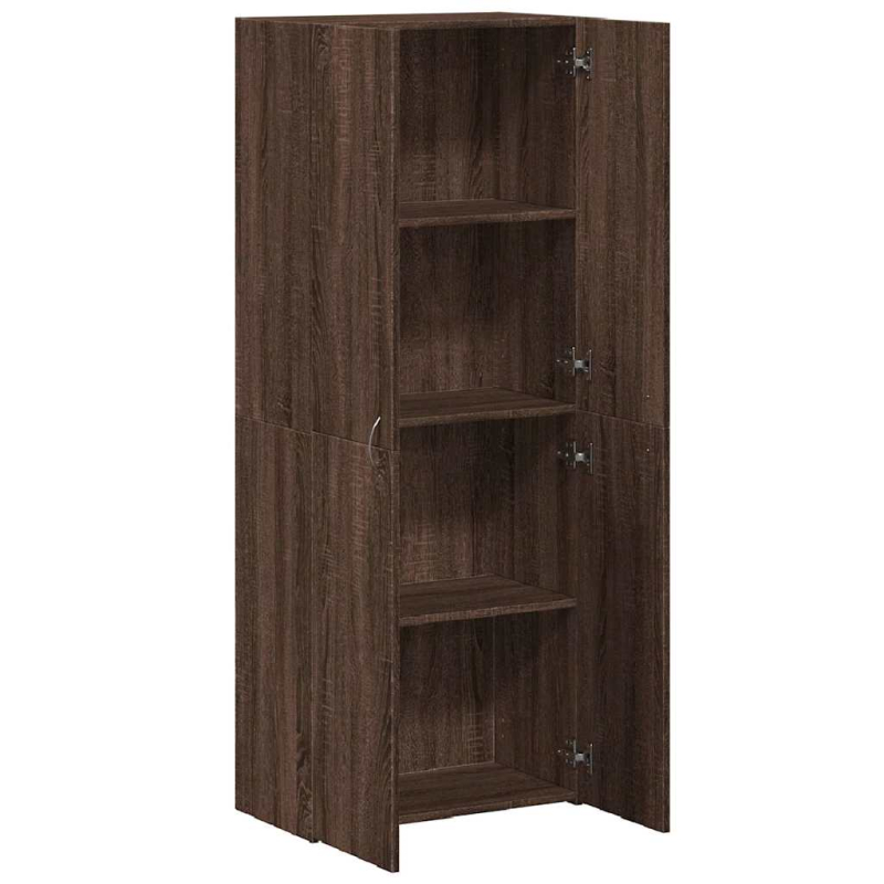 Aktenschrank Braun Eichen-Optik 60x32x153 cm Holzwerkstoff