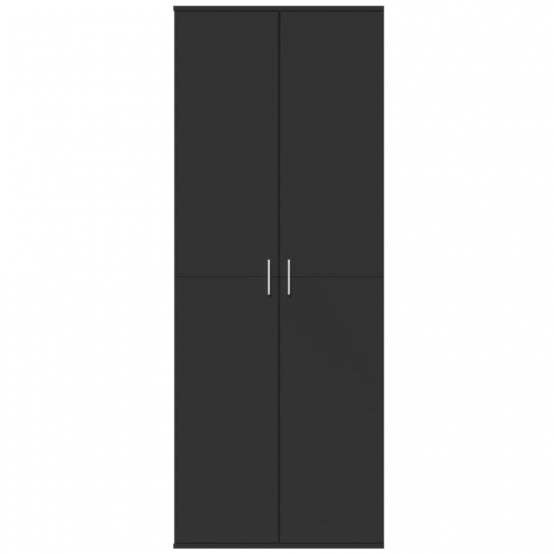 Highboard Schwarz 70x35x180 cm Holzwerkstoff