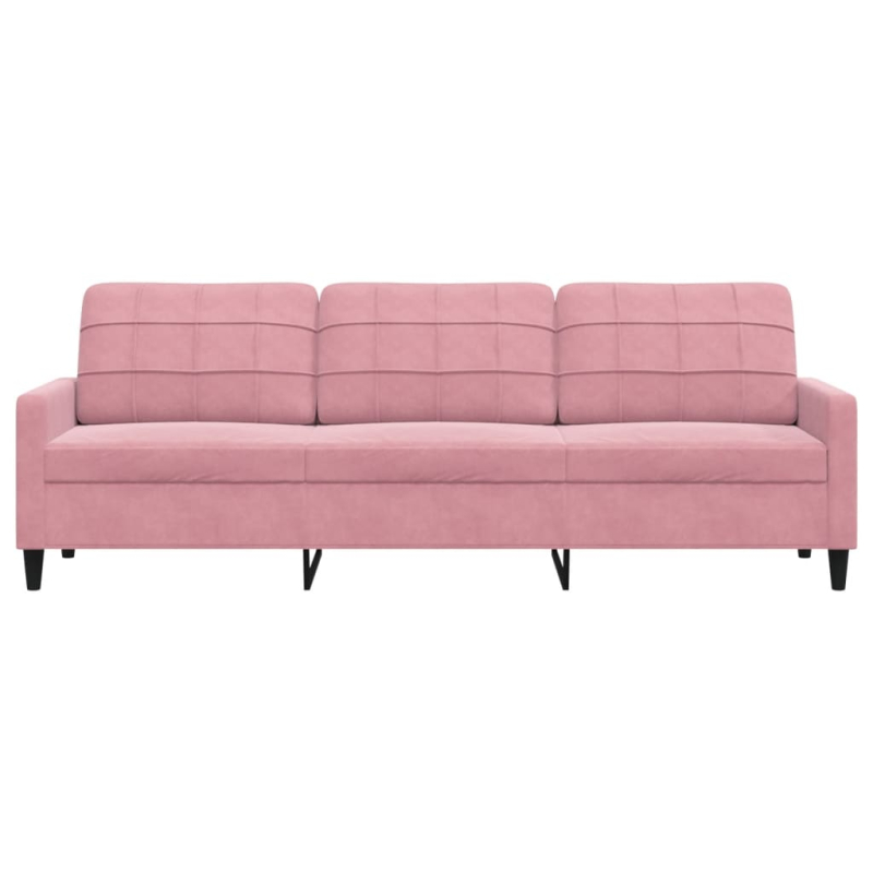 3-Sitzer-Sofa Rosa 210 cm Samt