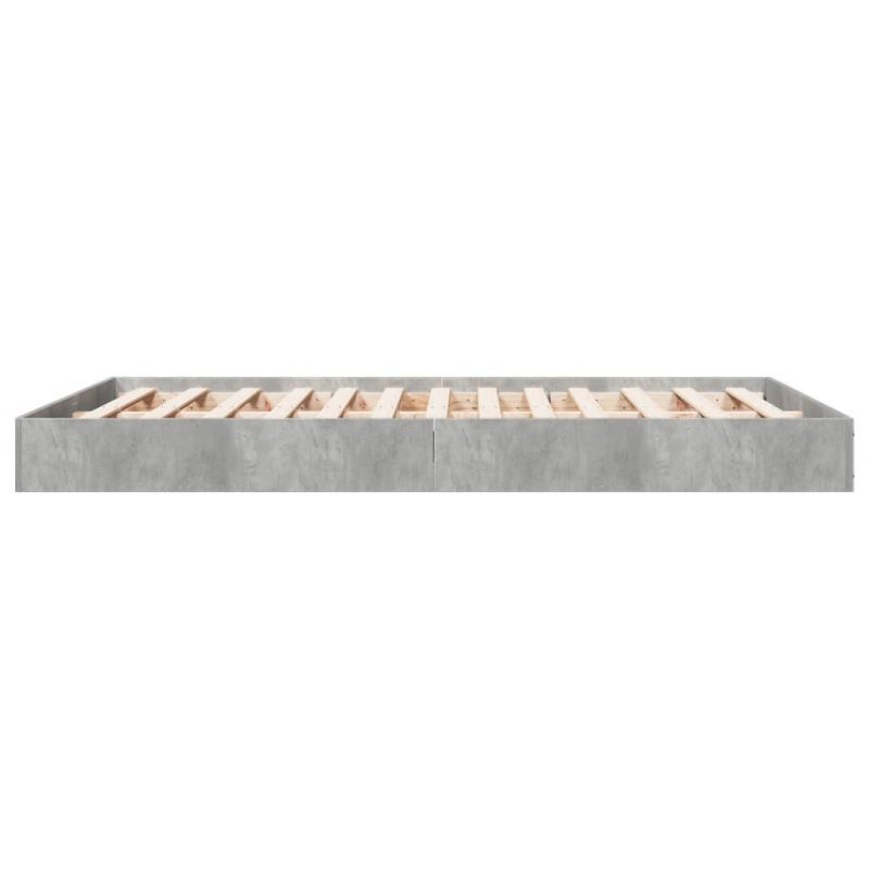 Bettgestell Betongrau 140x200 cm Holzwerkstoff