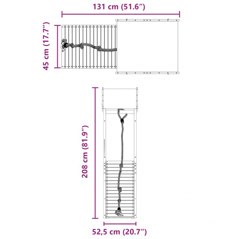 Spielturm Massivholz Kiefer Imprägniert