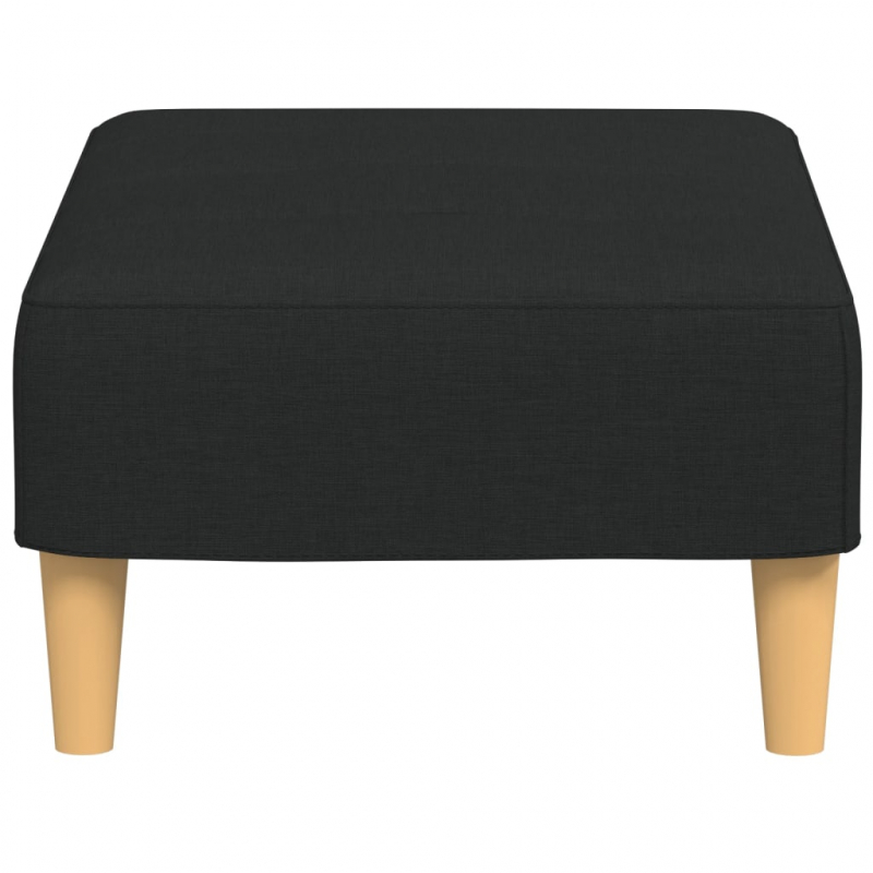 Fußhocker Schwarz 77x55x31 cm Stoff