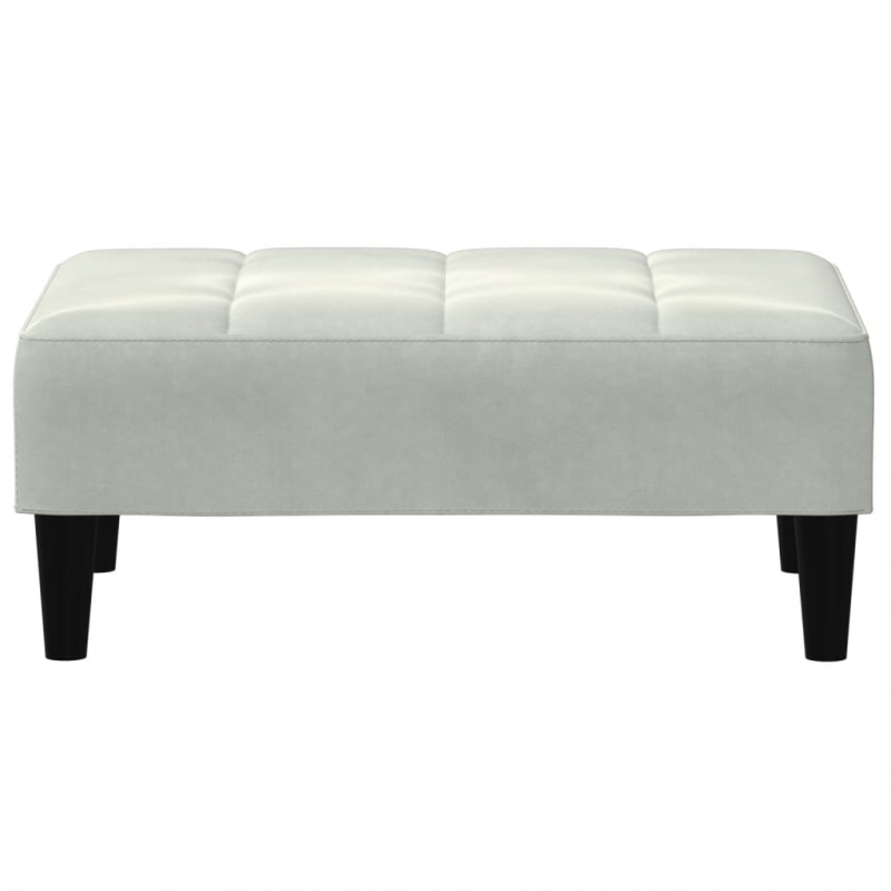 Fußhocker Hellgrau 77x55x31 cm Samt