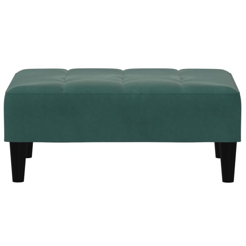 Fußhocker Dunkelgrün 77x55x31 cm Samt