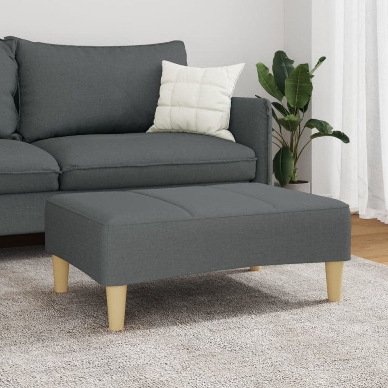 Fußhocker Dunkelgrau 77x55x31 cm Stoff