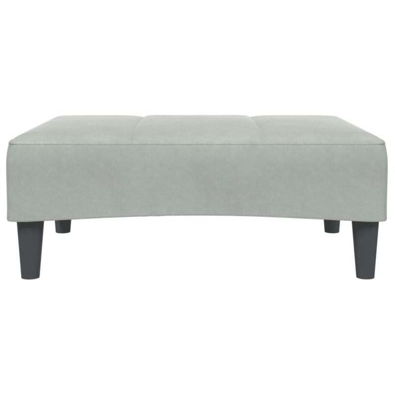Fußhocker Hellgrau 77x55x31 cm Samt