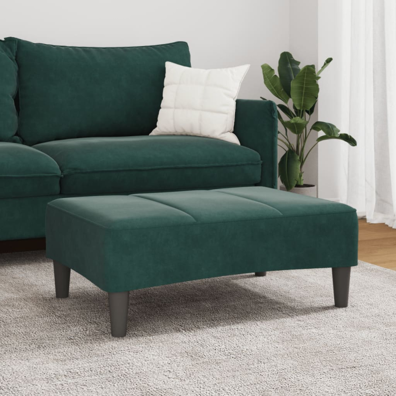 Fußhocker Dunkelgrün 77x55x31 cm Samt