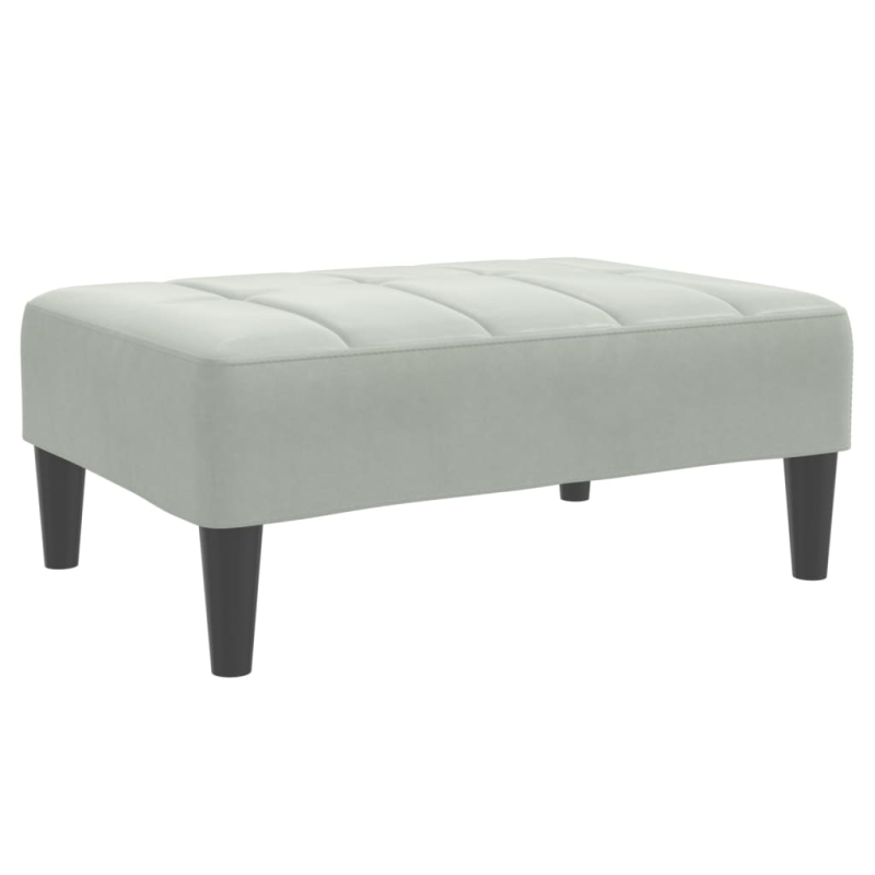 Fußhocker Hellgrau 77x55x31 cm Samt