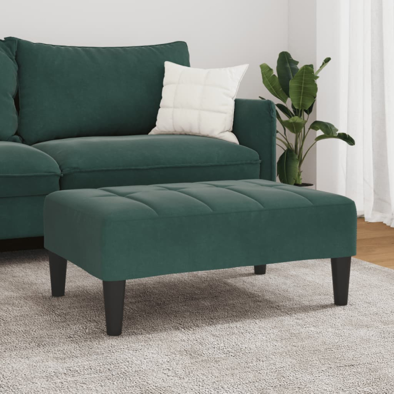 Fußhocker Dunkelgrün 77x55x31 cm Samt