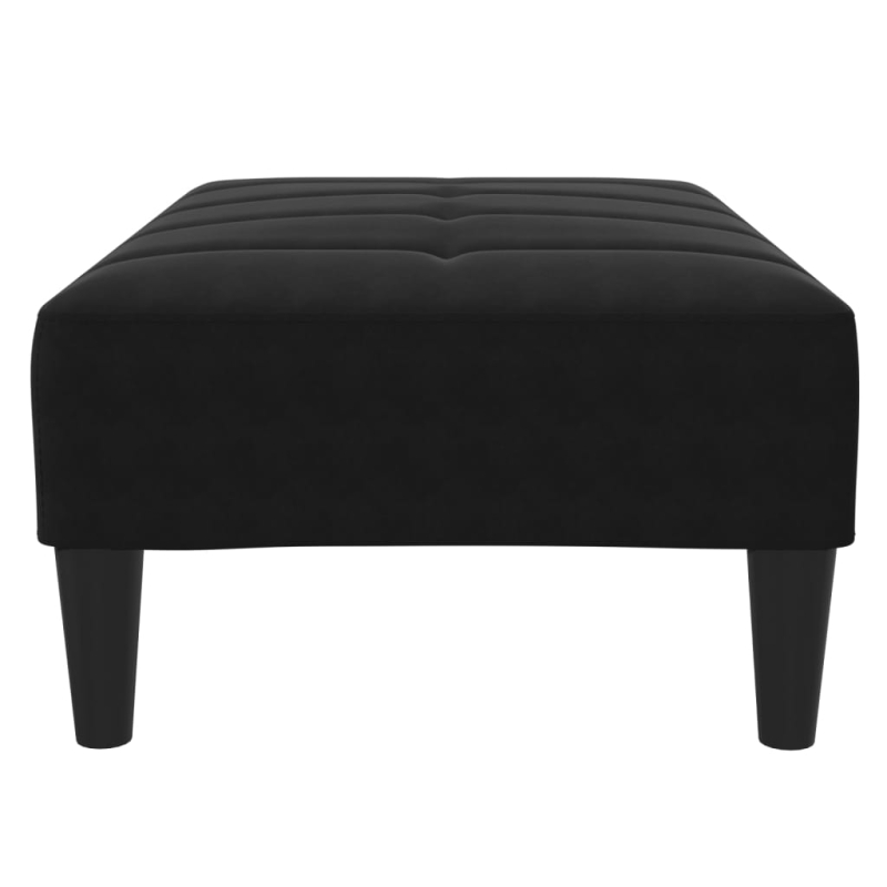 Fußhocker Schwarz 77x55x31 cm Samt