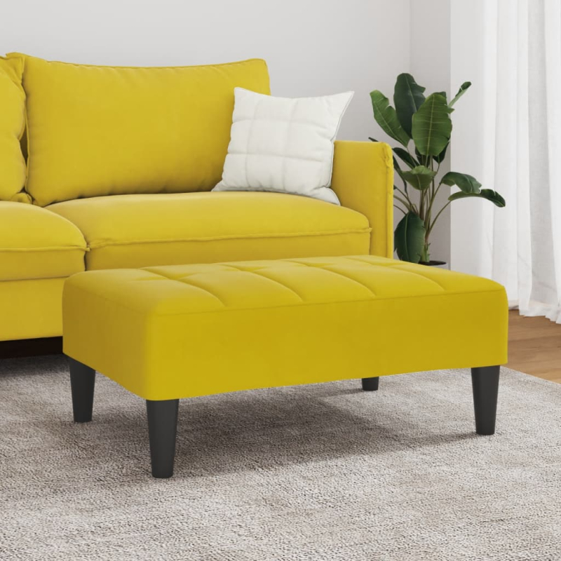 Fußhocker Gelb 77x55x31 cm Samt