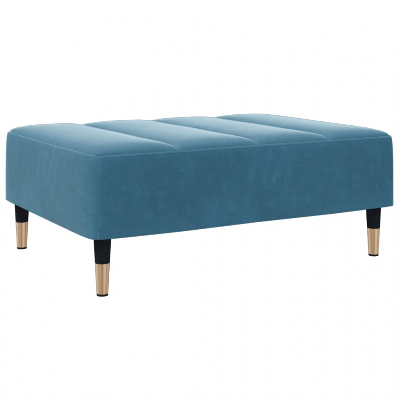 Fußhocker Blau 77x55x31 cm Samt