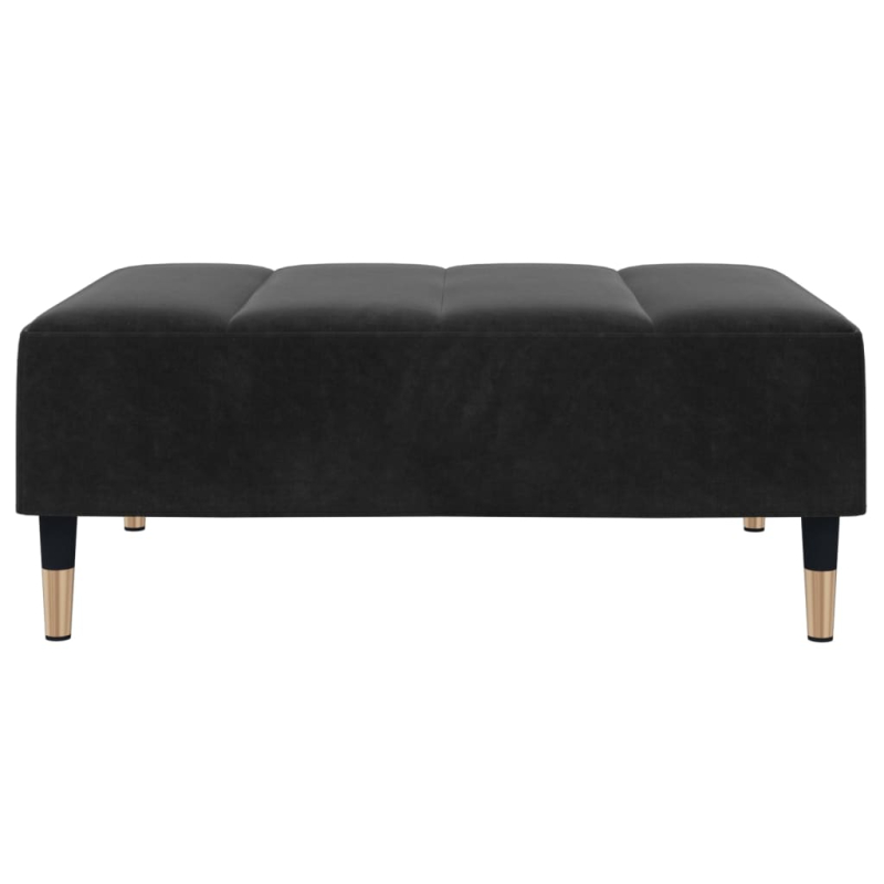 Fußhocker Schwarz 77x55x31 cm Samt