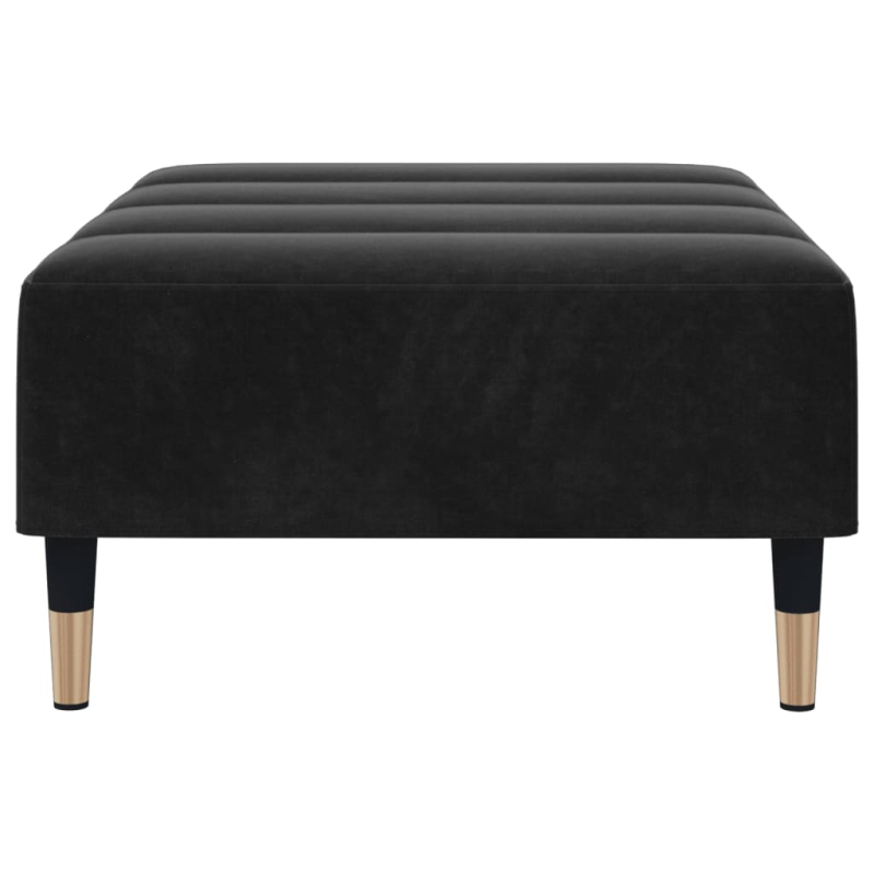 Fußhocker Schwarz 77x55x31 cm Samt