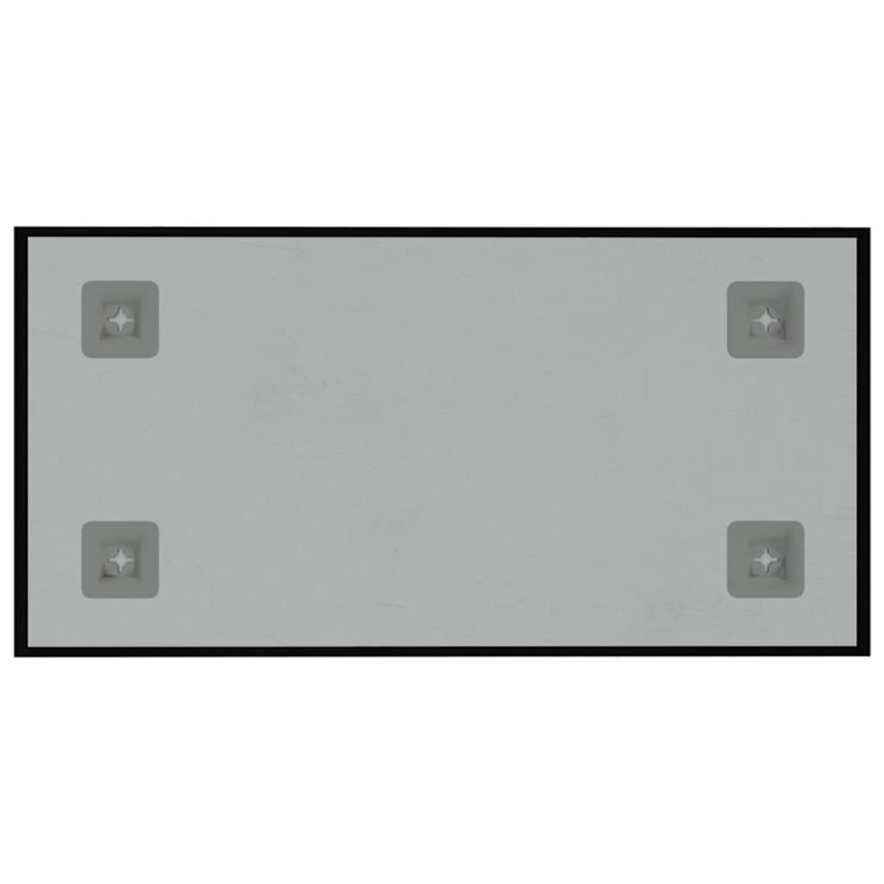 Magnettafel Wandmontage Schwarz 40x20 cm Hartglas
