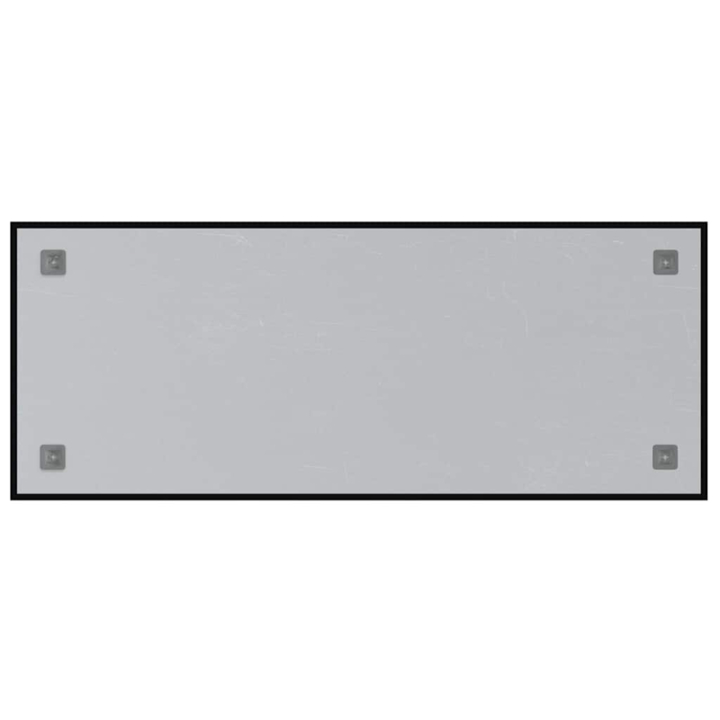 Magnettafel Wandmontage Schwarz 100x40 cm Hartglas