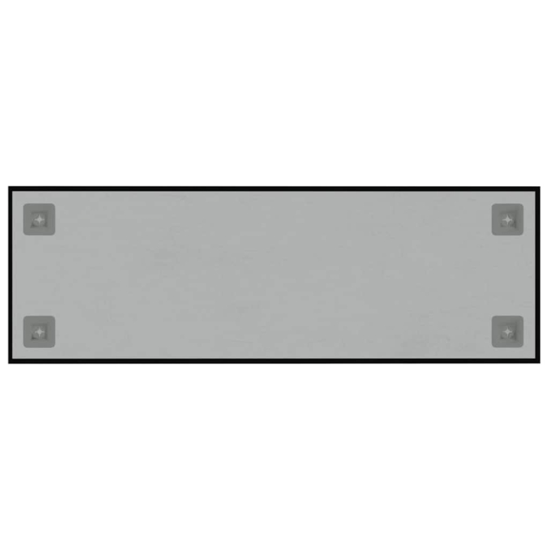 Magnettafel Wandmontage Schwarz 60x20 cm Hartglas