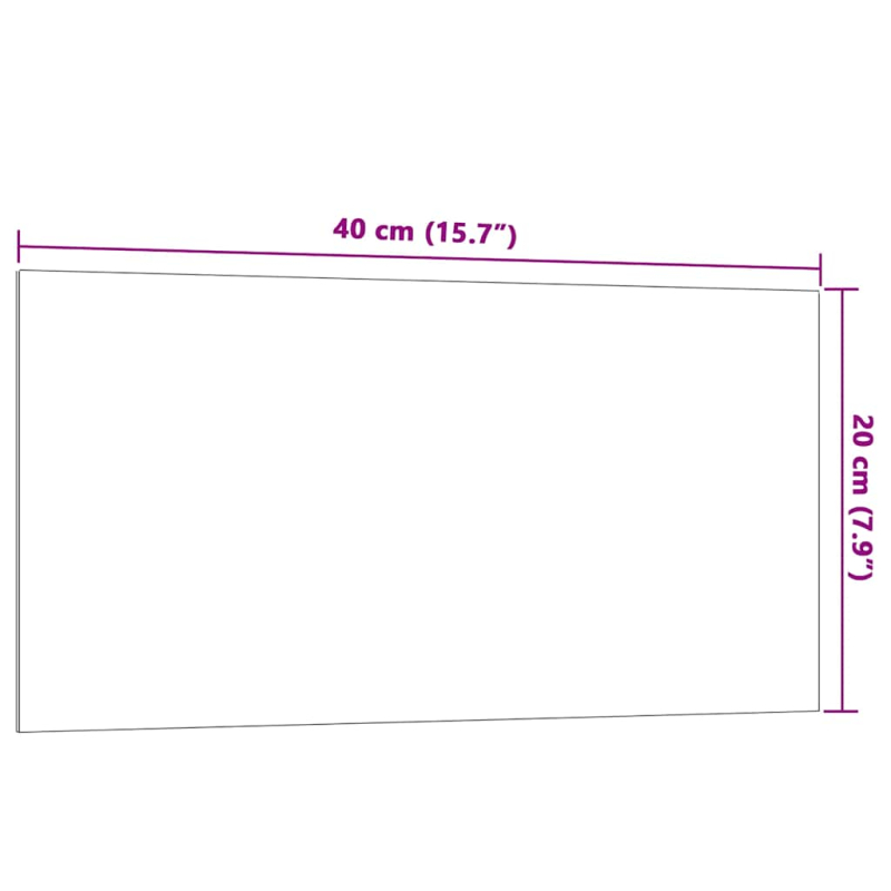 Magnettafel Wandmontage Weiß 40x20 cm Hartglas