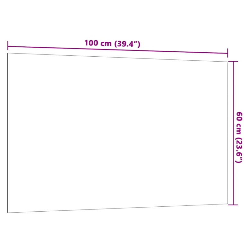 Magnettafel Wandmontage Weiß 100x60 cm Hartglas