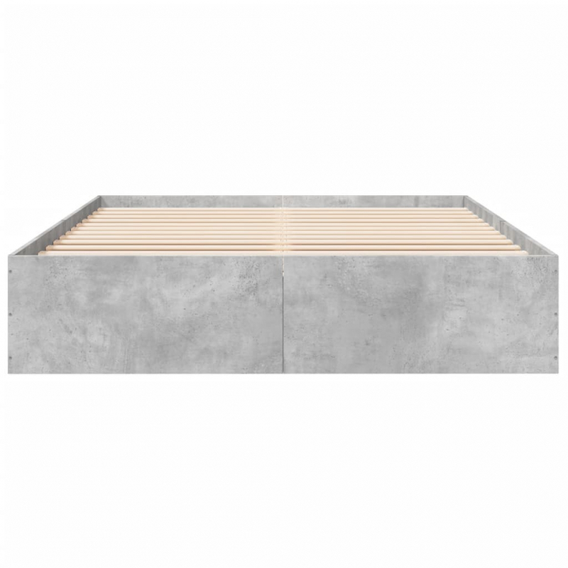 Bettgestell Betongrau 150x200 cm Holzwerkstoff