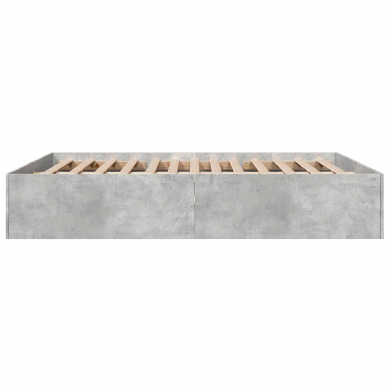 Bettgestell Betongrau 150x200 cm Holzwerkstoff