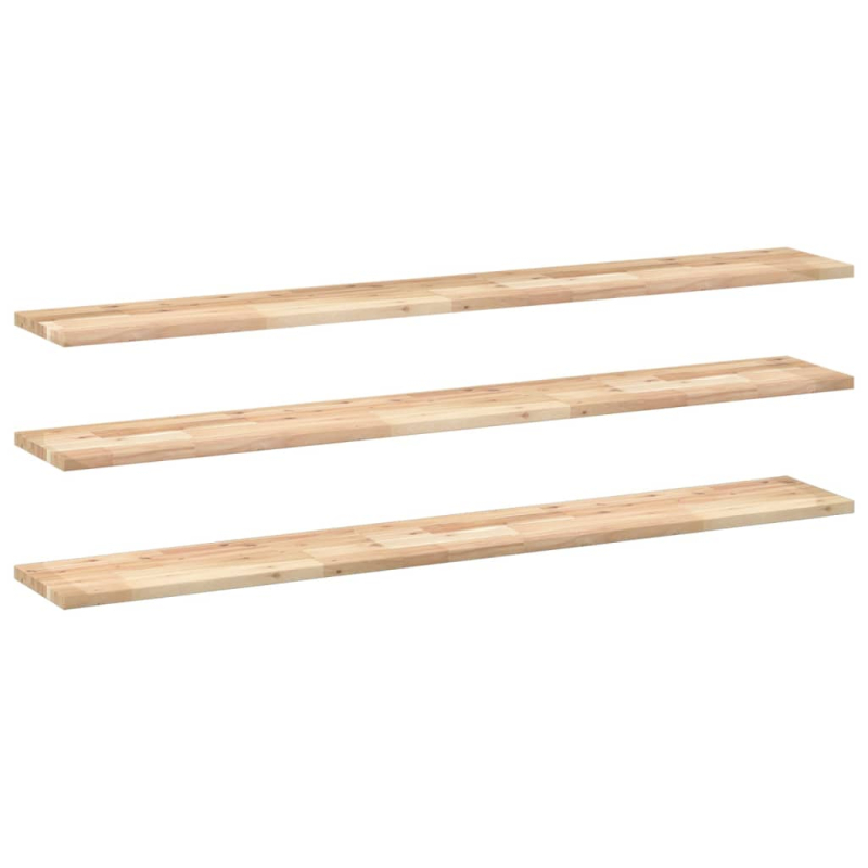 Schweberegale 3 Stk. 140x20x2 cm Massivholz Akazie Unbehandelt
