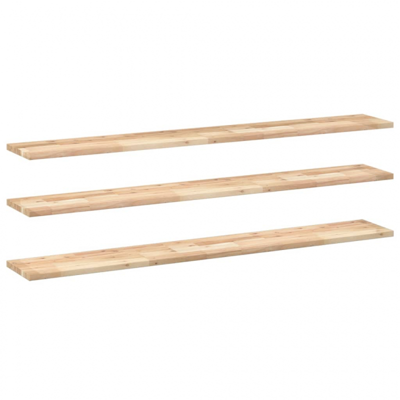 Schweberegale 3 Stk. 160x20x2 cm Massivholz Akazie Unbehandelt