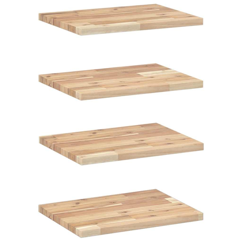 Schweberegale 4 Stk. 40x30x2 cm Massivholz Akazie Unbehandelt