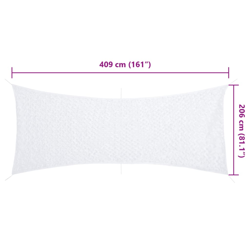Tarnnetz mit Aufbewahrungstasche 409x206 cm Weiß