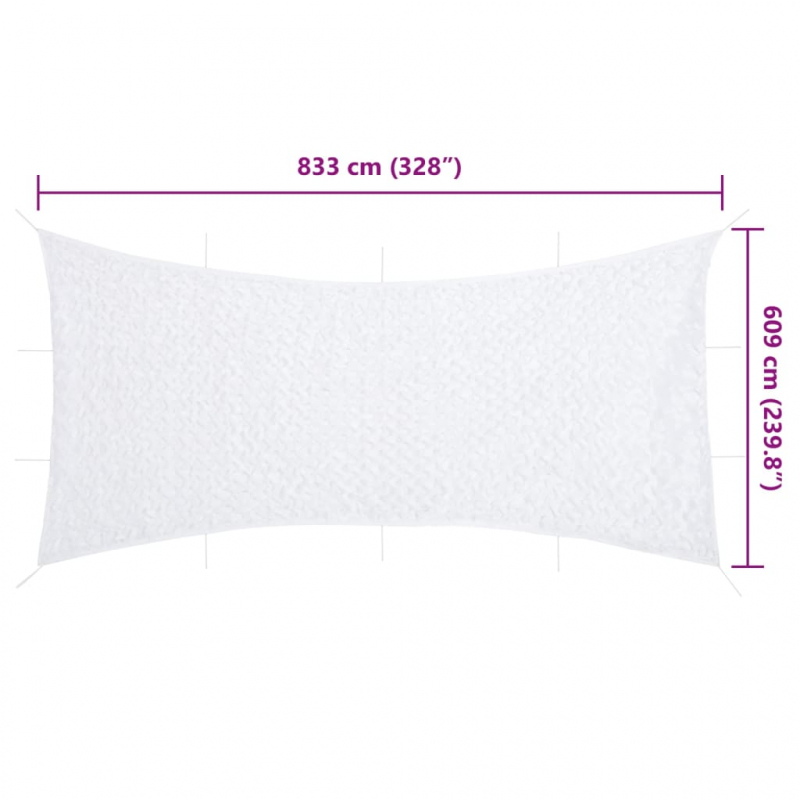 Tarnnetz mit Aufbewahrungstasche 833x609 cm Weiß