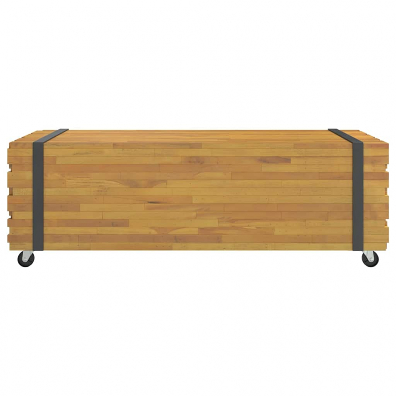 Couchtisch 110x45x35 cm Massivholz Teak