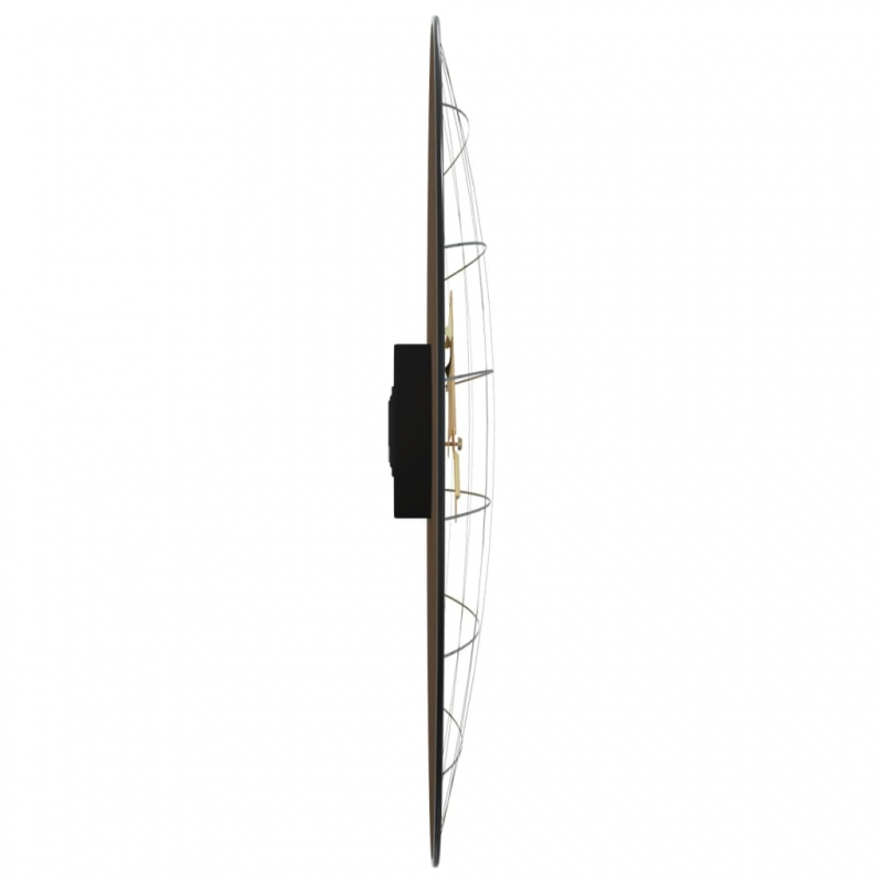 Wanduhr Gelb und Schwarz Ø50 cm Holzwerkstoff