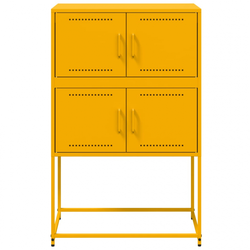 Sideboard Senfgelb 68,5x38,5x107 cm Stahl