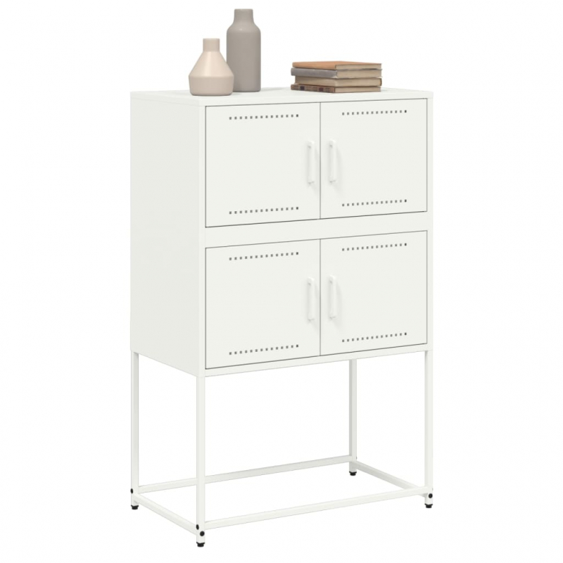 Sideboard Weiß 68,5x38,5x107 cm Stahl