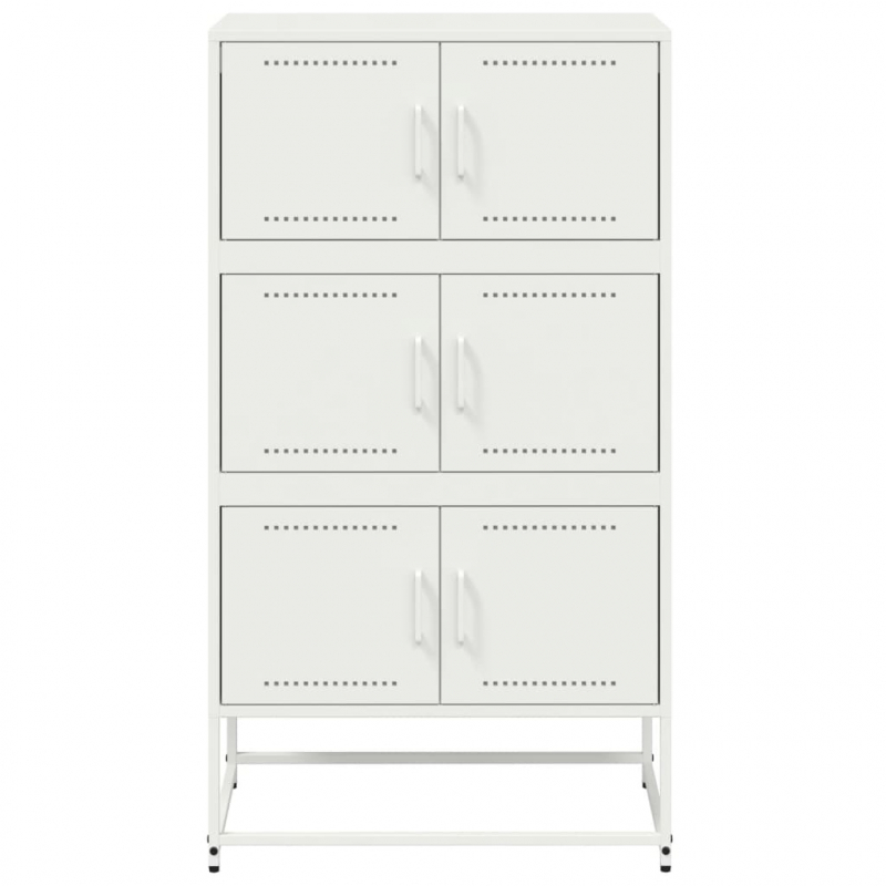 Sideboard Weiß 68,5x38,5x123,5 cm Stahl