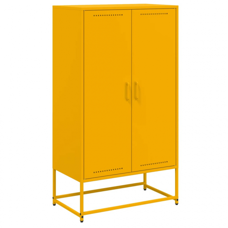 Highboard Olivgrün 68,5x38,5x123,5 cm Stahl