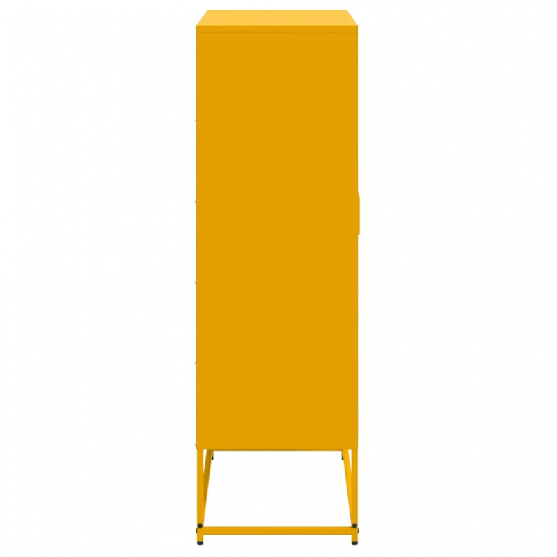 Highboard Olivgrün 68,5x38,5x123,5 cm Stahl