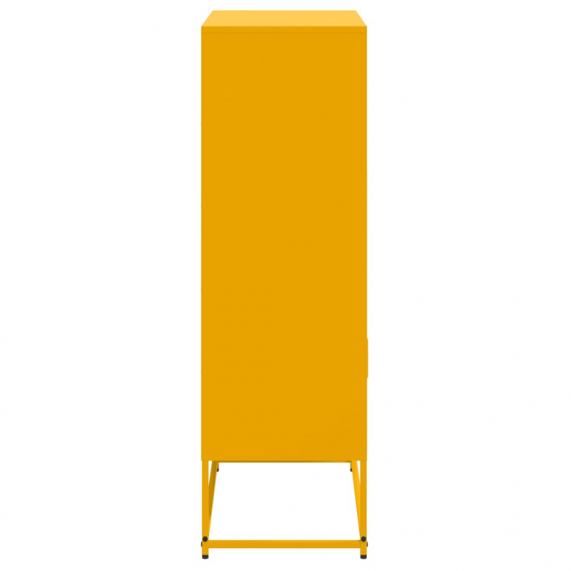 Highboard Weiß 68,5x38,5x107 cm Stahl