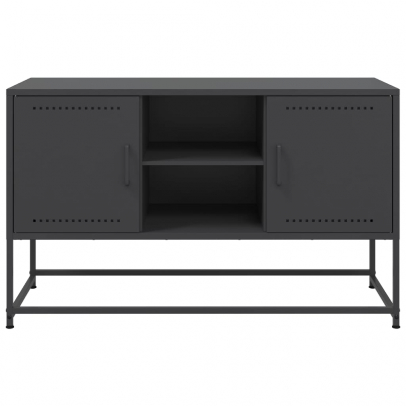 TV-Schrank Schwarz 100,5x39x60,5 cm Stahl