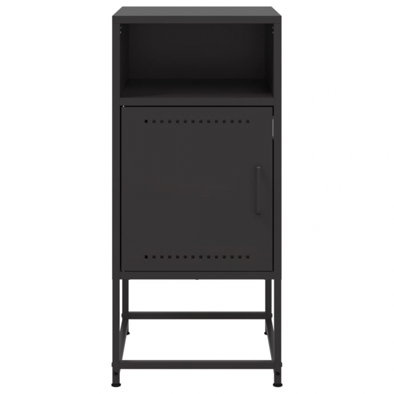 Nachttische 2 Stk. Schwarz 36x39x78 cm Stahl