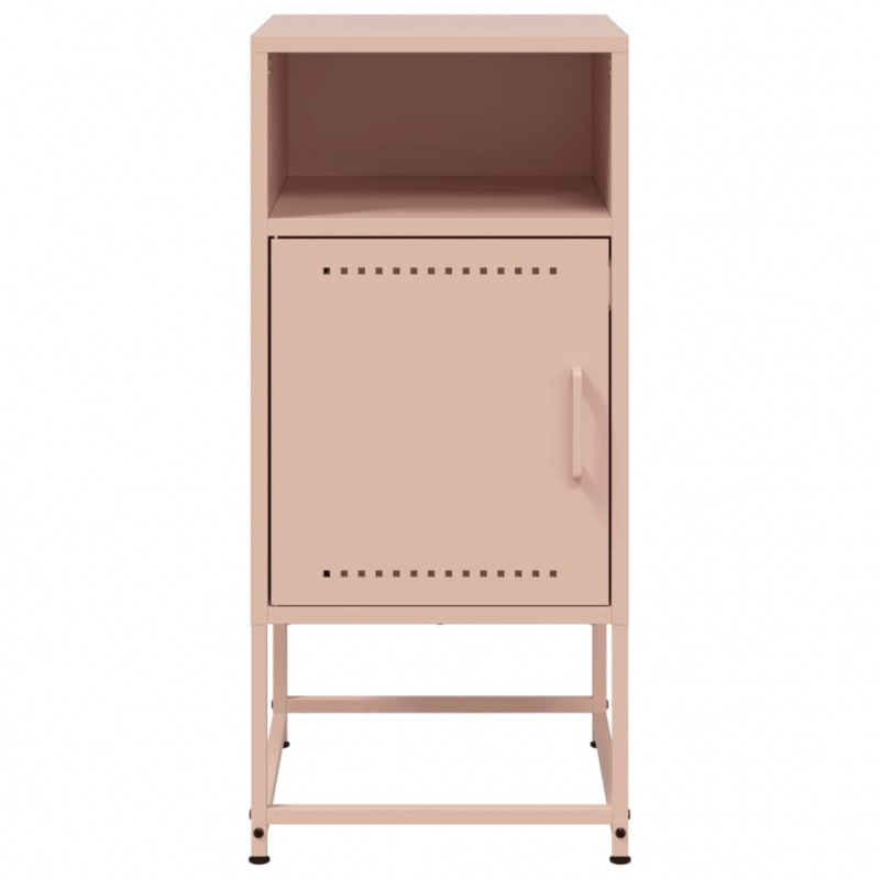 Nachttische 2 Stk. Rosa 36x39x78 cm Stahl