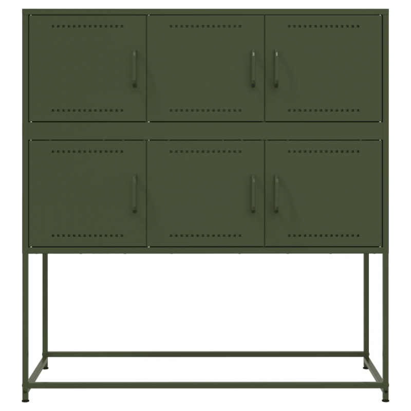 Sideboard Olivgrün 100,5x39x107 cm Stahl