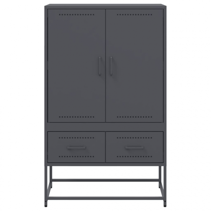 Highboard Anthrazit 68x39x111,5 cm Stahl