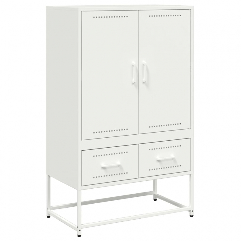Highboard Weiß 68x39x111,5 cm Stahl