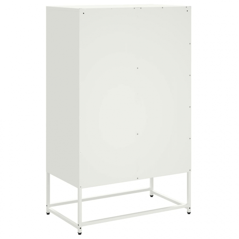 Highboard Weiß 68x39x111,5 cm Stahl