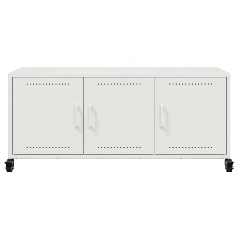 TV-Schrank Weiß 100,5x39x43,5 cm Stahl